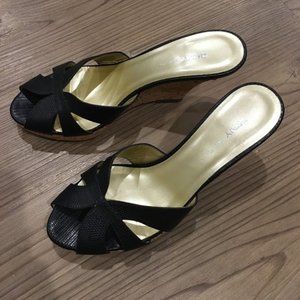 DKNY Black Slides Size 7